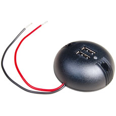 Aufbau-Power-USB-A-Doppelsteckdose 12 - 24 V, max. 2 x 2,5 A mit LED