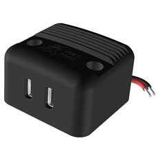 Aufbau-Power USB-C Doppelsteckdose PD/QC 12 - 24 V  max. USB-C1 / 3 A -  USB-C2 / 3 A, mit LED