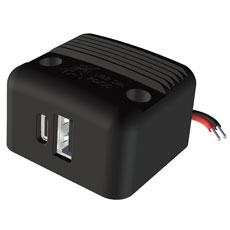 Aufbau-Power USB-C/A Doppelsteckdose PD/QC 12 - 24 V max. USB-A / 2,2 A -  USB-C / 3,0 A