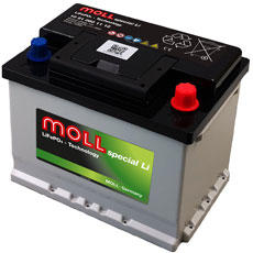 MOLL  spezial  Li Batterie 12,8V / 60Ah mit Bluetooth Kommunikationsschnittstelle  