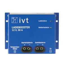 Ladebooster-Set IVT 12 V / 30 A, inkl. Anschlussmaterial für Batterien