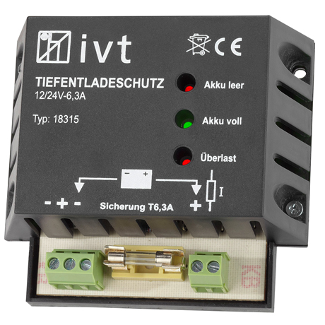  Tiefentladeschutz IVT 12 V/24 V, 6 A mit Akkuzustandsanzeige  