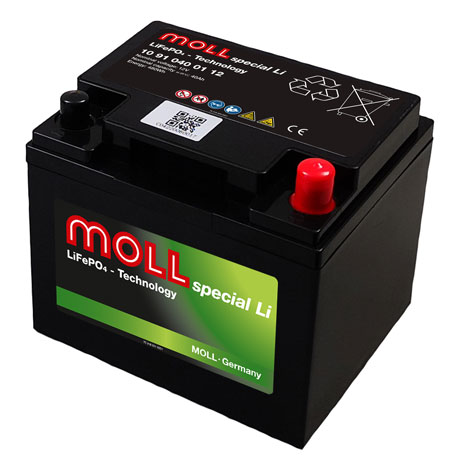 MOLL  spezial  Li Batterie 12,8 V / 40 Ah mit Bluetooth Kommunikationsschnittstelle