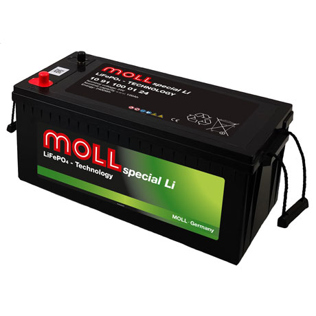 MOLL  spezial  Li Batterie 25,6 V / 100 Ah mit Bluetooth Kommunikationsschnittstelle
